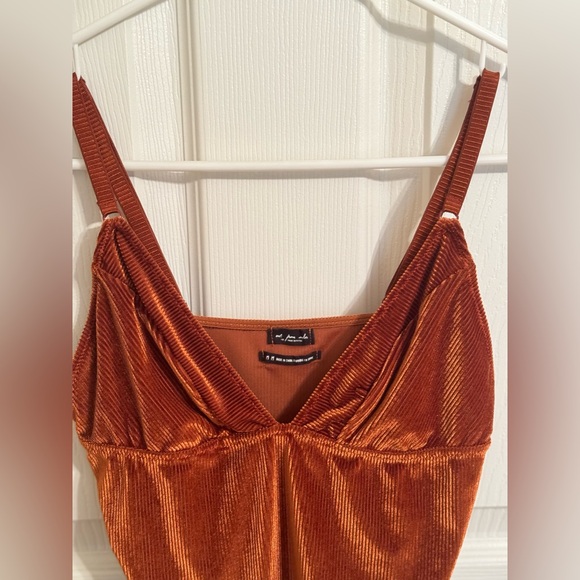 Urban Outfitters Out From Under Rust Orange Ribbed Bodysuit M - Picture 4 of 6